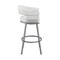 Armen Living Chelsea 25" Swivel Counter Stool with Silver Metal Finish and White Faux Leather LCCSBASLWH26 - alternate 6